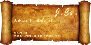 Jakab Csobád névjegykártya